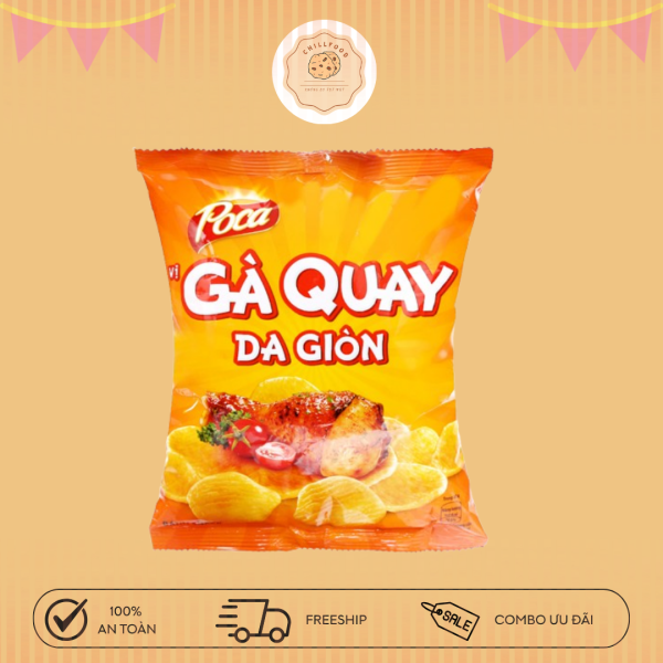 Snack vị gà quay da giòn Poca Partyz gói 30g